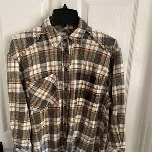 BDG Flannel Button down shirt Extra Small (oversized) NWT